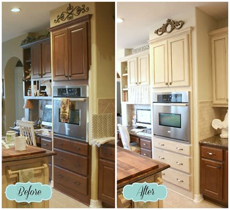 As you can see, i chose to paint my main cabinets along the wall all in the white color, and the island base is the color match to relic. From My Front Porch To Yours: French Farmhouse DIY Kitchen ...