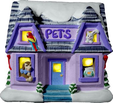 Village pet shoppe llc features puppies, kittens, small animals, reptiles, tropical fish, a large slection of pet supplies, boutique items, and gourmet treats at reasonable prices. Village Pet Shop Plaster Lightup Building - CR600 ...