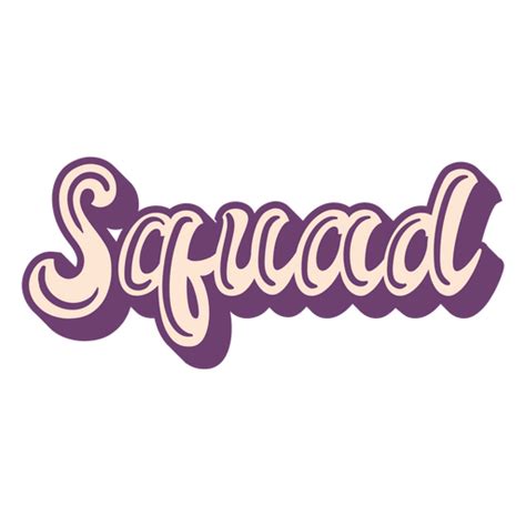 Squad Lettering Retro Word Png And Svg Design For T Shirts