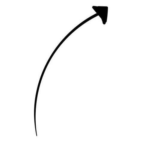 Curved Doodle Arrow Vector