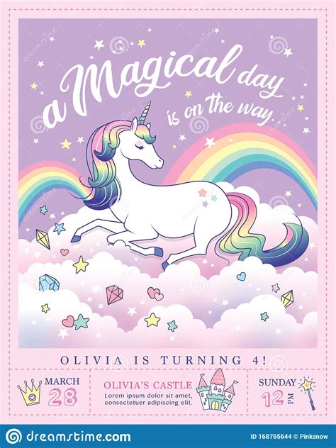 Discover thousands of free stock photos on freepik. Unicorn Party Invitation Card Stock Vector - Illustration ...