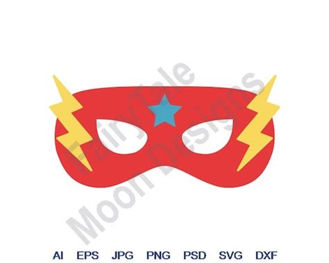 Superhero Mask Svg Dxf Eps Png  Vector Art Clipart Etsy