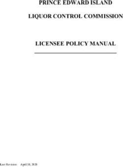 PRINCE EDWARD ISLAND LIQUOR CONTROL COMMISSION LICENSEE POLICY MANUAL