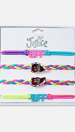 Bff Mood And Rainbow Girls Bracelet 4 Pack Justice