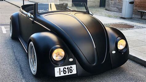 This Sleek Matte Black Volkswagen Beetle Roadster Could Be Batmans