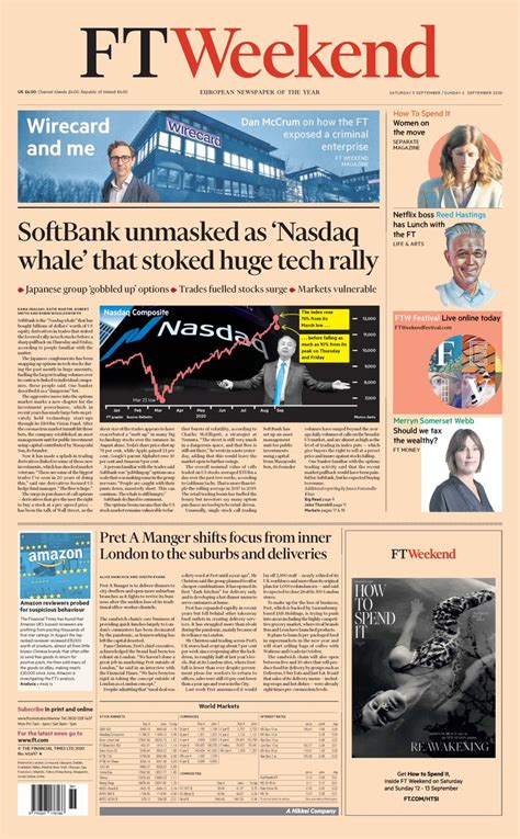 Financial Times Front Page 5th of September 2020 - Tomorrow's Papers Today!