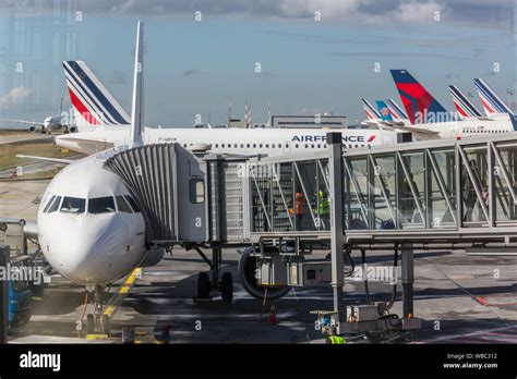 Air France Planes At Roissy Airport Stock Photo Alamy