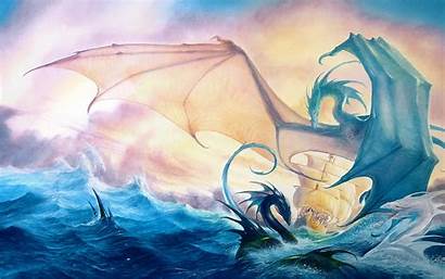 Sea Dragons Fantasy Wallpapers Dragon Cool Desktop