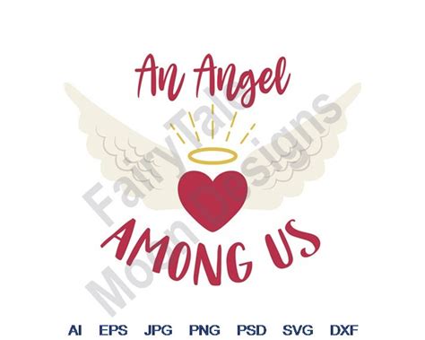 An Angel Among Us Svg Dxf Eps Png  Vector Art Etsy Ireland