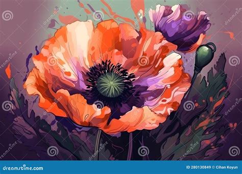 Enchanting Poppy Meadow A Delightful Background Of Colorful Flowers