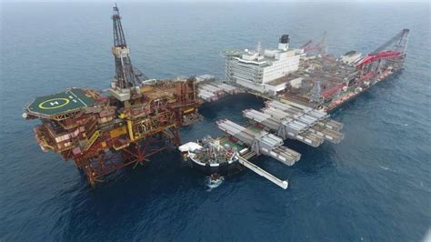 Allseas pioneering spirit (formerly named the pieter schelte), is a monster of a ship. Photo: Allseas' Pioneering Spirit Removes Brent