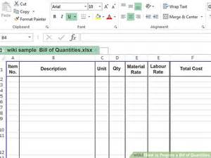 4.8.1 example bills of quantities download. How to Prepare a Bill of Quantities: 15 Steps (with Pictures)