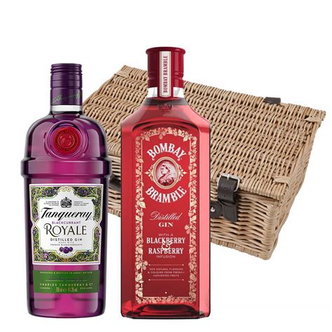 Bombay Bramble And Tanqueray Blackcurrant Royale Duo Hamper 2x70cl