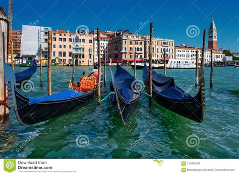 Gondolas In Venice Near Piazza San Marco Editorial Photography Image