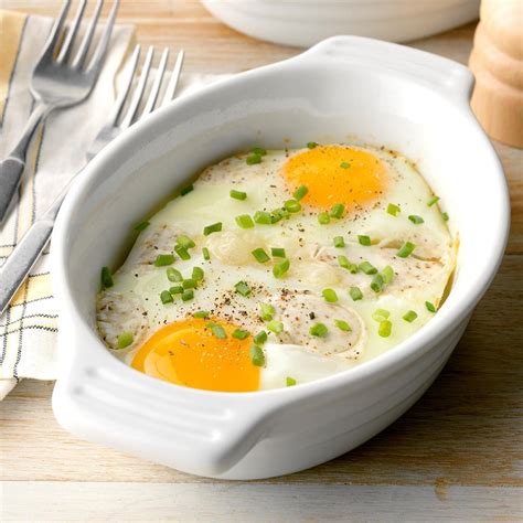 Eggs really tie breakfast together, and there are plenty of benefits: Eggs Lorraine Recipe | Taste of Home