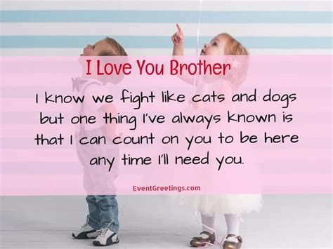 I Love You Messages For Brother To Express Siblings Love
