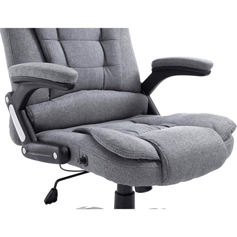 Cherry Tree Furniture Executive Recline Extra Padded Office Chair Standard Mo17 Grey Fabric