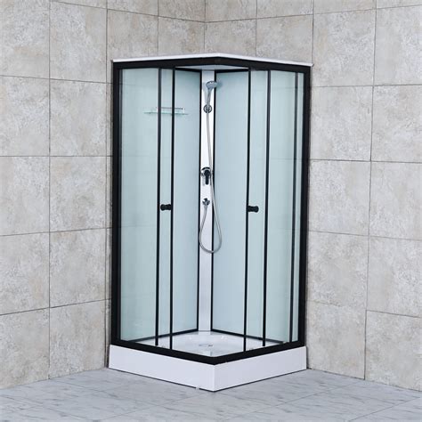 Black Aluminium Clear Glass Shower Cabin With Hand Shower China Black