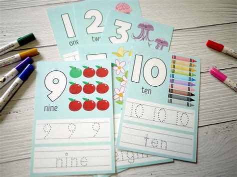 Printable Numbers 1 To 20 Tracing Flashcards Math Worksheets Etsy Canada