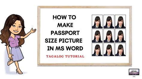 How To Make Passport Size Picture In Ms Word Tagalog Tutorial Youtube