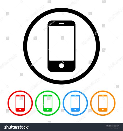 Smartphone Cell Phone Icon Vector Format Stock Vector