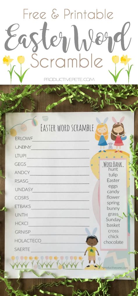 Free Printable Easter Word Scramble For Kids Productive Pete