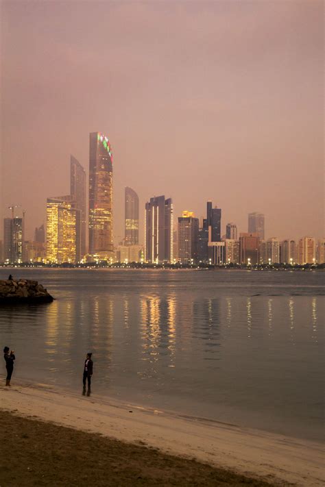 Abu Dhabi Skyline Sunset Hour Abu Dhabi Skyline Sunset Hours
