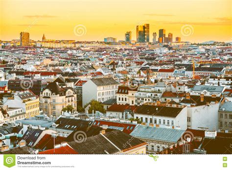 Vienna Cityscape In Austria Editorial Stock Photo Image Of Sunset