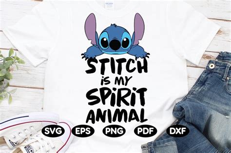 Stitch Is My Spirit Animal Vector In Svg Png Dxf Eps Pdf Etsy