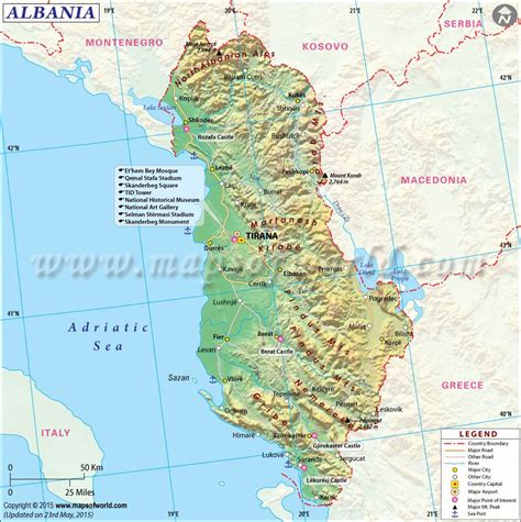 Albania Map | Albania, Serbia and montenegro, Geography map