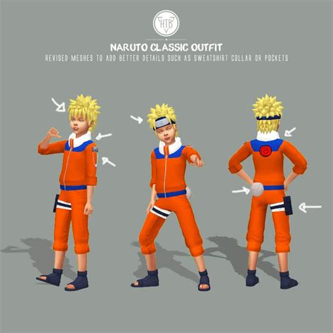 Uzumaki Naruto Happy To Be Sims 4 Anime Classic Outfits Naruto Shoes