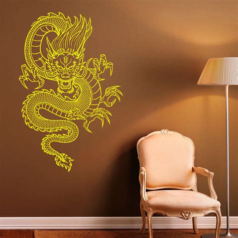 Chinese Style Dragon Wall Stickers Vinyl Decal Waterproof Art Wall