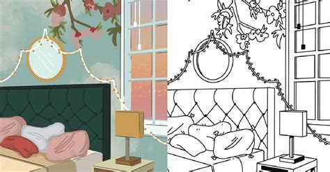 8 Free Adult Coloring Pages Inspired From Modern Interior Design
