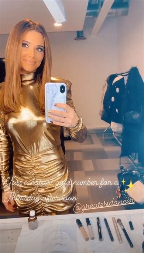 Cheryl Snaps Mirror Selfie In Skintight Gold Dress In Her Spotless Dressing Room News Need News
