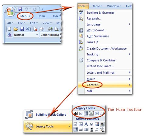 Where Is Form Toolbar In Microsoft Office 2007 2010 2013 And 365