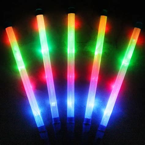 10pcs Large Electronic Fluorescent Rod Wedding Party Dance Party Flashing Props Colorful