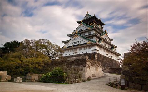 Download Wallpapers Osaka Castle Japanese Architecture Samurai Castle