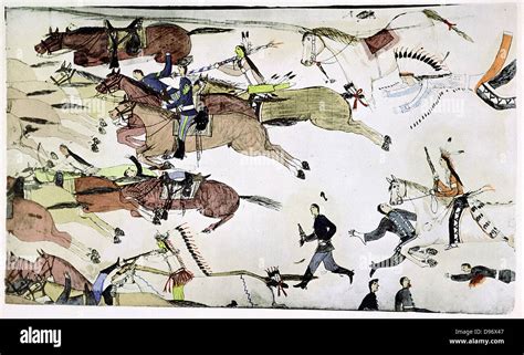 Battle Of Little Big Horn 25 26 June 1876 Retreat Of Us 7th Cavalry