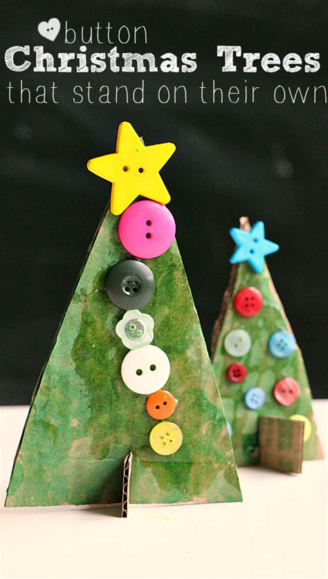 Button Christmas Tree Craft For Preschool 2 No Time For Flash Cards