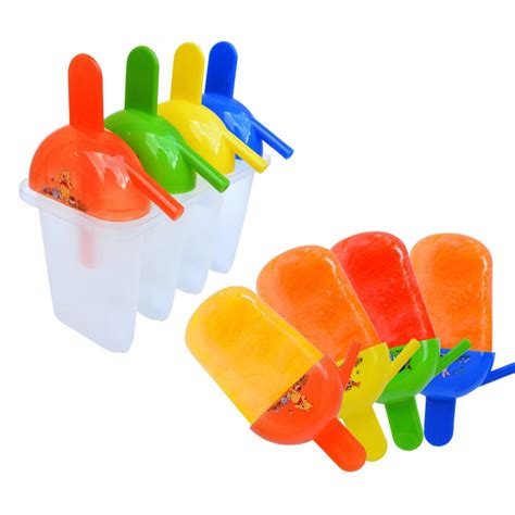 1 ghiacciolo / 1 minuto. Set da 4 formine colorate per ghiaccioli fatti in casa Winnie