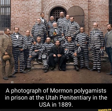 A Photograph Of Mormon Polygamists In Prison At The Utah Penitentiary In The Usa In 1889 Ifunny