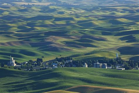 Town N Country Palouse Landscape Airplane View