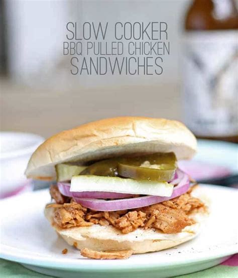 Slow Cooker Bbq Pulled Chicken Sandwices