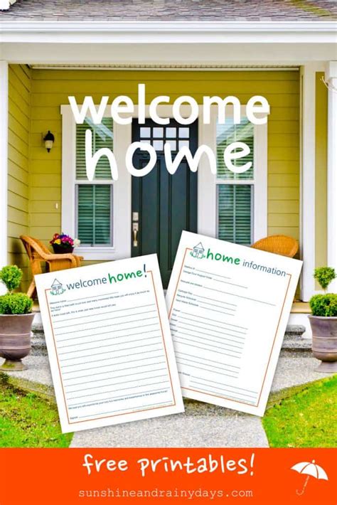 Welcome Home Letter To New Homeowners Sunshine And Rainy Days Crayon