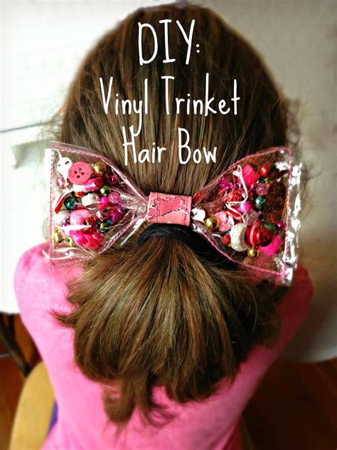 DIY Vinyl Trinket Hair Bow WhiMSy Love Bow Headband Hairstyles Making Hair Bows Ribbon