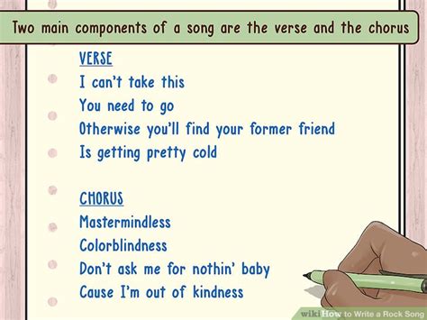 It is the central part of the piece, and often regarded as one of wow nice its really helpful hope you write part three. How to Write a Rock Song: 13 Steps (with Pictures) - wikiHow