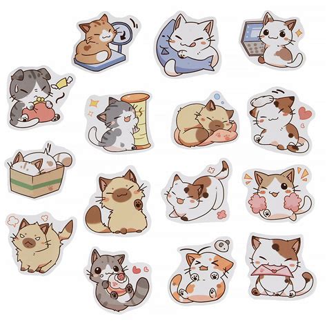 Discover our collection of super cute paper and plastic stickers. 45Pcs/Lot Cute Cat Stickers DIY Japanese Kawaii Sticker ...