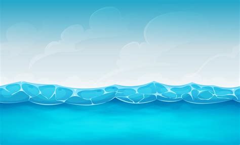 Seamless Summer Ocean Background For Ui Game 264848 Vector Art At Vecteezy