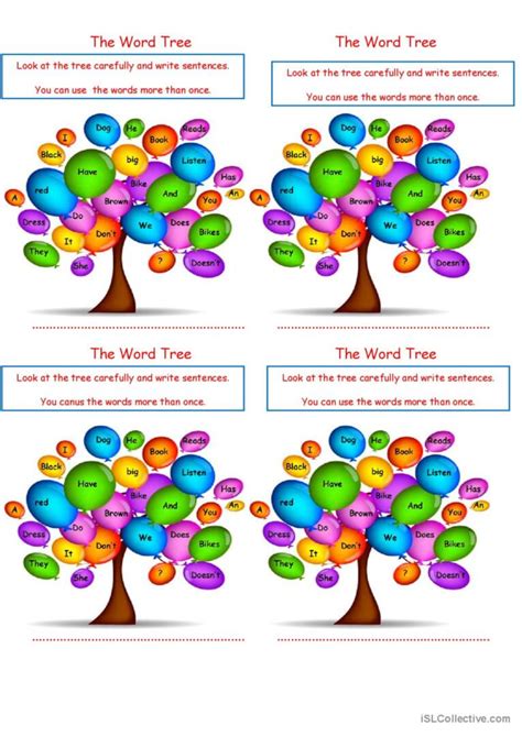 The Word Tree English Esl Worksheets Pdf And Doc