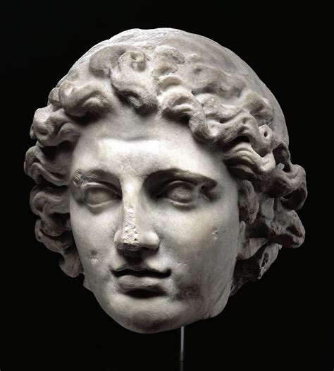 Kolossaler Kopf Von Alexander Dem Großen 356 323 V Chr Marmor